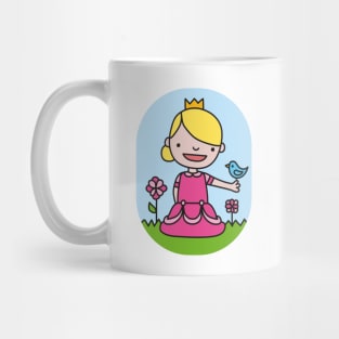 Little princess with birdie Mug